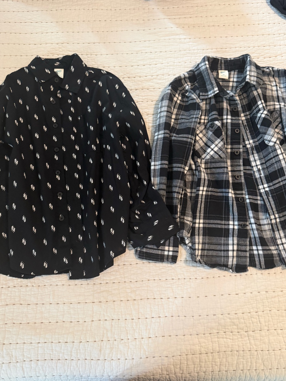 Lot of 2 boys long sleeve button down shirts